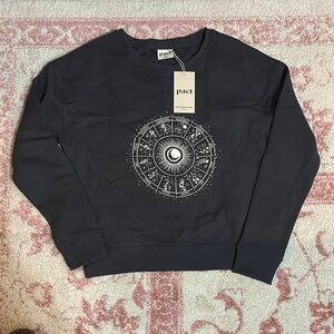 Pact woman’s Black charcoal Sweatshirt with Celestial Design